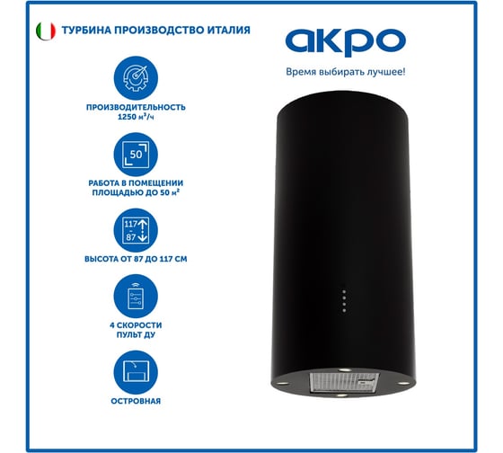 Вытяжка AKPO WK-10 Balmera 40 см черный 3083