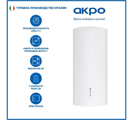 Вытяжка AKPO WK-10 Balmera WL 40 см белый 3091
