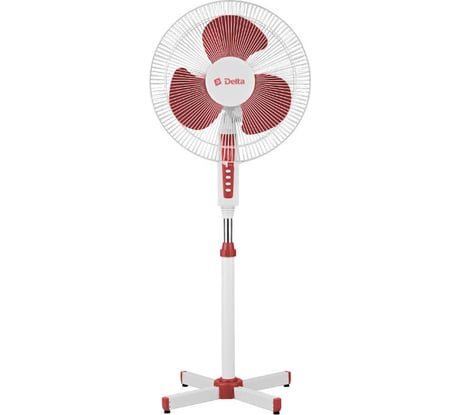 Напольный вентилятор DELTA DL-003N белый с красным Р1-00013329
