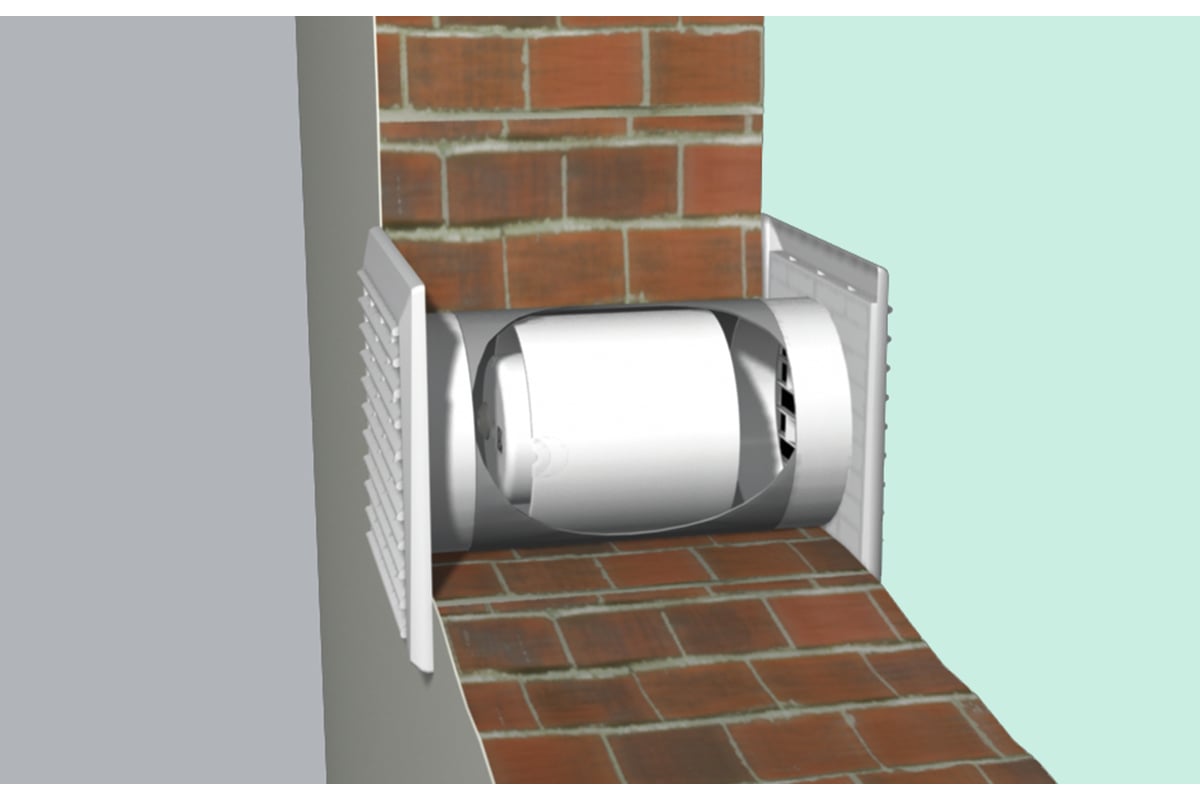 Вытяжной вентилятор с обратным клапаном для кухни стеновой