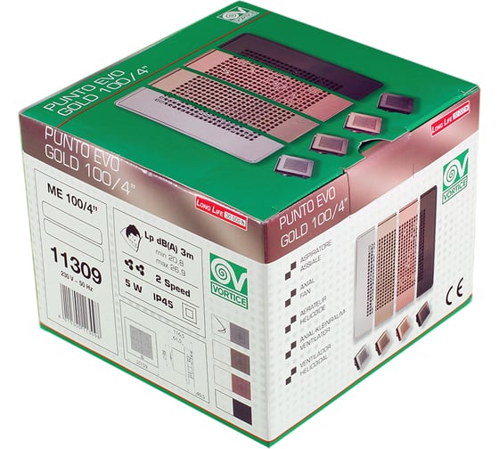 Вытяжной осевой вентилятор Vortice Punto Evo ME 100/4 LL WHITE GOLD 11309VRT