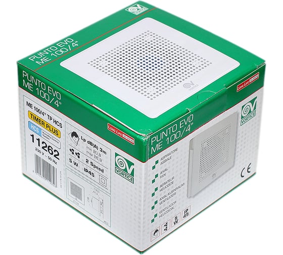 Вытяжной осевой вентилятор Vortice Punto Evo ME 100/4 LL TP HCS 11262VRT