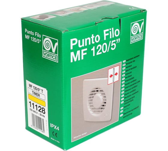 Вытяжной осевой вентилятор Vortice Punto Filo MF 120/5 T 11128VRT