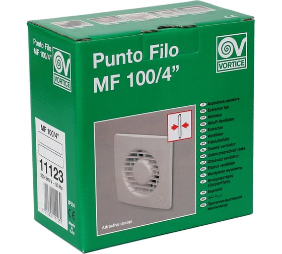 Вытяжной осевой вентилятор Vortice Punto Filo MF 100/4 11123VRT