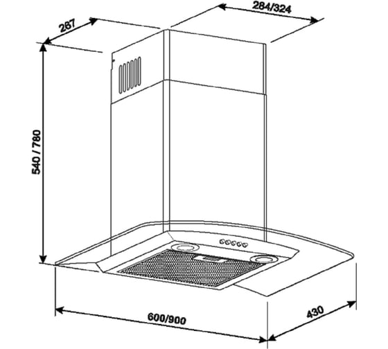 Вытяжка Kuppersberg KAMINOX 60 X 6062