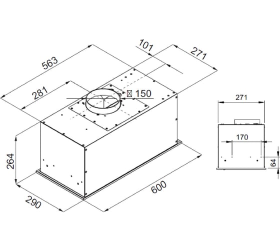 Вытяжка Kuppersberg IBOX 60 W 6132