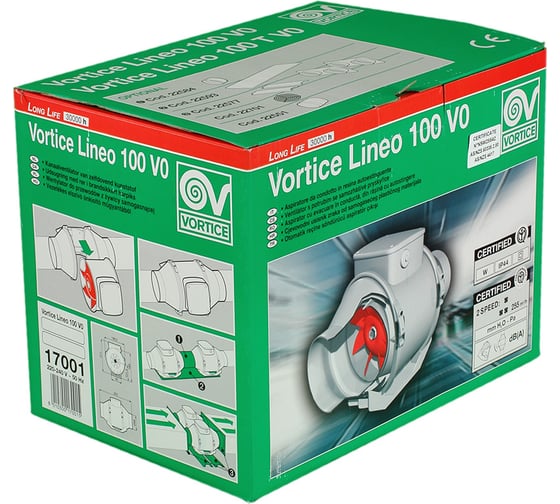 Вентилятор Vortice Lineo 100 V0 17001VRT