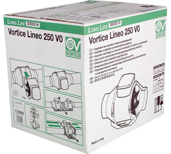 Вентилятор Vortice Lineo 250 V0 17009VRT
