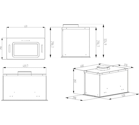 Вытяжка Evelux Arvid 60 BG 00000021165
