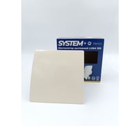 Вентилятор со съемной панелью в сборе ВИЕНТО LUNA, таймер и датчик влажности, обратный клапан, серия SFERA, O100, пластик, слоновая кость, шарикоподшипник LUNA SF 100СНК-ivory