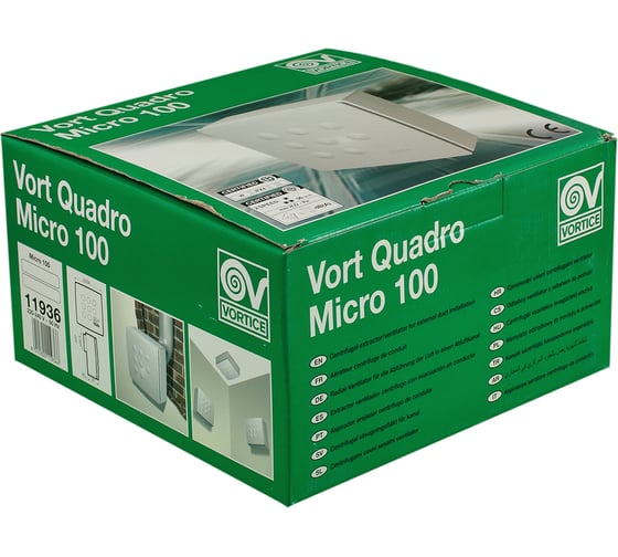 Центробежный вытяжной вентилятор Vortice Quadro Micro 100 11936VRT