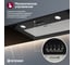 Встраиваемая вытяжка Gressel 52 см (полновстраиваемая) LED подсветка, 3 скорости, GlassShield Control, режим отвода и рециркуляции, механическое управление, черная GR52B2 11