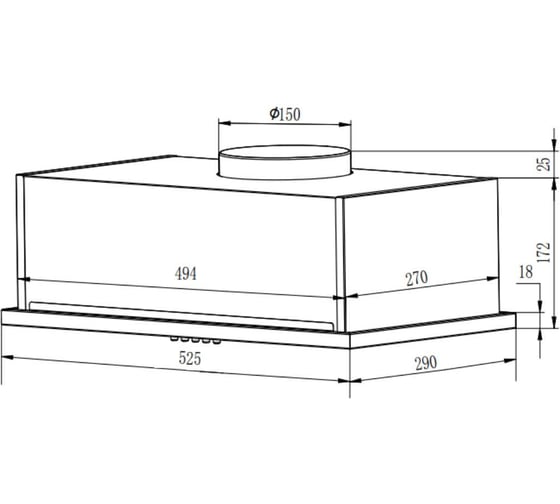 Кухонная вытяжка Hietzel CHB 5212M WH H43