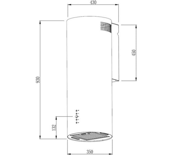 Кухонная вытяжка Hietzel CHW 3509E WH H42