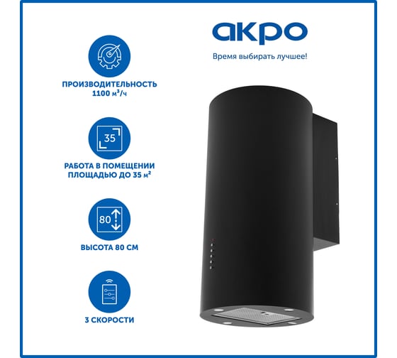 Кухонная вытяжка AKPO WK-4 Balmera WL 40 см. черный 3089