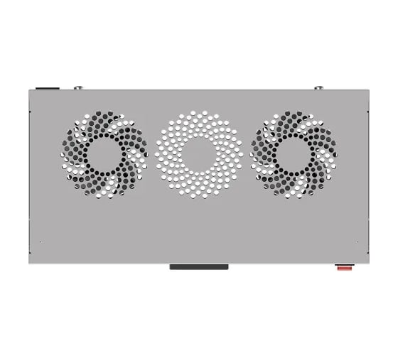 Блок охлаждения EKF TERACOM PRO 1U 2 вентилятора с выключателем и электронным термостатом серый TRP-FN-21T-GR