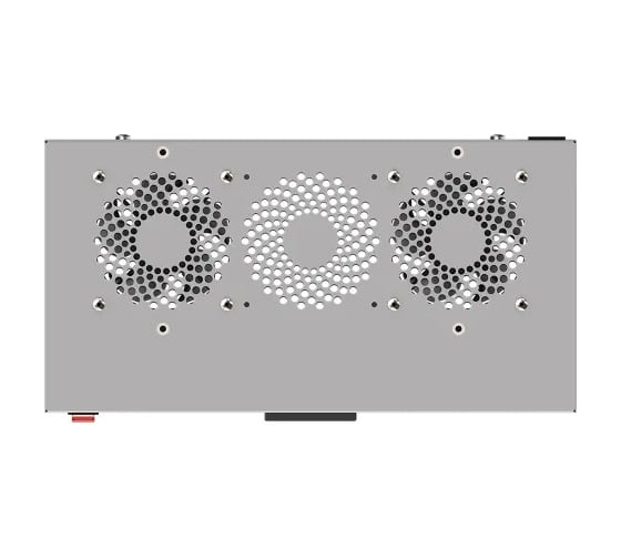 Блок охлаждения EKF TERACOM PRO 1U 2 вентилятора с выключателем и электронным термостатом серый TRP-FN-21T-GR