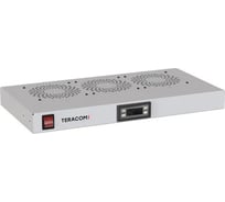 Блок охлаждения EKF TERACOM PRO 1U 3 вентилятора с выключателем и электронным термостатом серый TRP-FN-31T-GR
