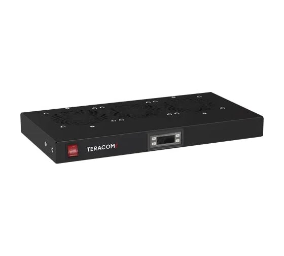 Блок охлаждения EKF TERACOM PRO 1U 3 вентилятора с выключателем и электронным термостатом чёрный TRP-FN-31T-BK