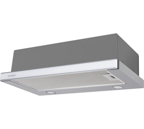 Кухонная вытяжка MAUNFELD VS Slide 60 металлик\белое стекло