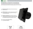 Накладной вентилятор 125 Black Glass Seicoi 21-0005-981 3