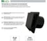 Накладной вентилятор 150 Black Glass Seicoi 21-0005-969 3