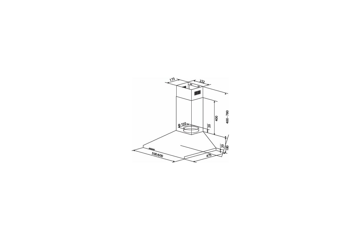 Кухонная вытяжка HOMSAIR Delta 60