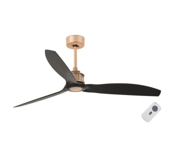 Потолочный вентилятор Faro JUST FAN COPPER/WOOD CEILING FAN BLACK 129203 1