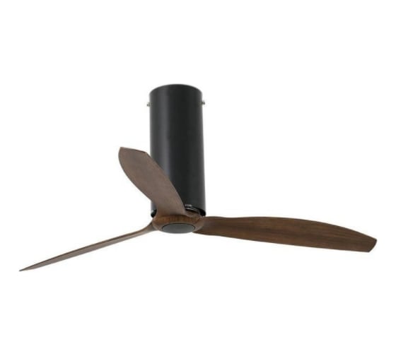 Потолочный вентилятор Faro Tube Fan Matt Black Wood 58919 1