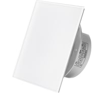 Вытяжной тонкий вентилятор SlimVent МV 100, стекло квадрат белый матовый 96006