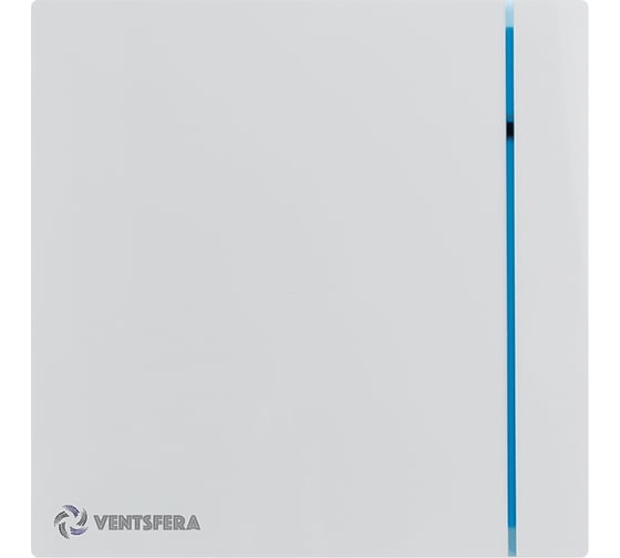Вентилятор вытяжной VENTSFERA с двигателем на шарикоподшипниках, обратным клапаном и сменными цветными полосками 100 ONYX, D 100 малошумный 9A-10J-1