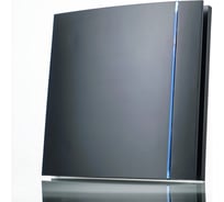 Вентилятор вытяжной VENTSFERA с двигателем на шарикоподшипниках, обратным клапаном и сменными цветными полосками 100 ONYX Black Matt, D 100 малошумный 9A-10J-1 black matt