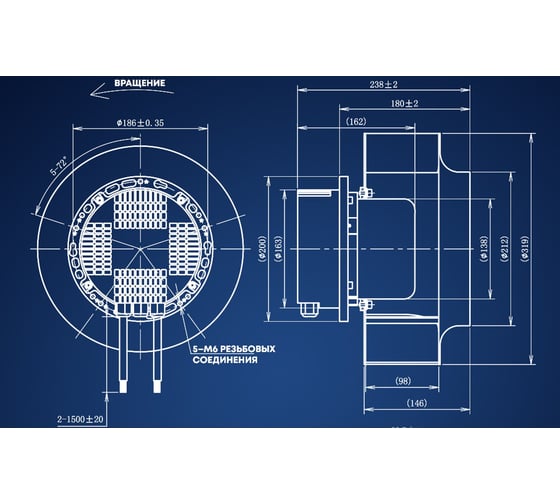 Моторколесо ZernAir ZRN-EC-3-310-137-100 310мм (3ф.) 10208441