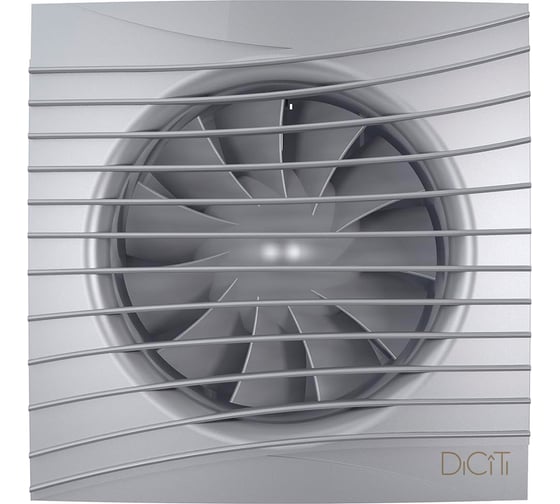 Осевой вытяжной вентилятор DICITI SILENT 4C gray metal, диаметр 100 мм, декоративный 90-03642