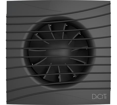 Вентилятор осевой вытяжной D 100, декоративный DICITI ЭРА. 90-03712 SILENT 4C Matt black