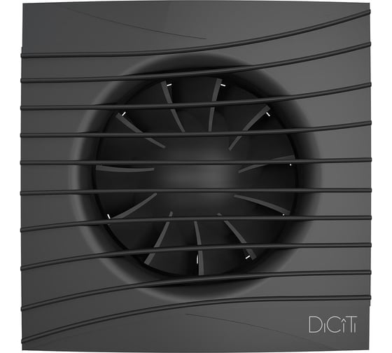 Осевой вытяжной вентилятор DICITI SILENT 4C Matt black, диаметр 100 мм, декоративный 90-03712