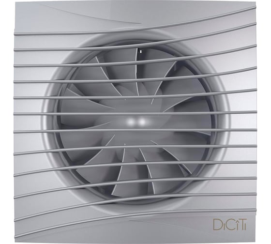 Осевой вытяжной вентилятор DICITI SILENT 5C gray metal, диаметр 125, декоративный 90-03647