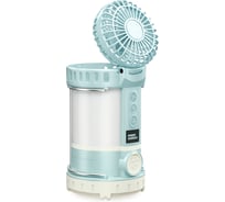 Вентилятор Фарлайт кемпинговый 3 скорости с фонарем 380 лм и светильником 3300 мА*ч голубой FAR000318