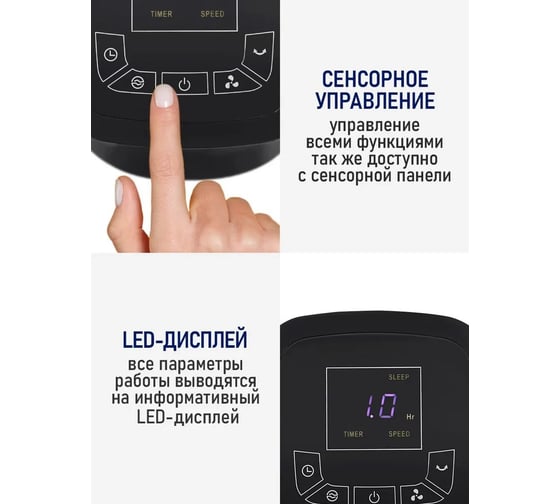 Вентилятор напольный STINGRAY ST-FN4122A черный 42202