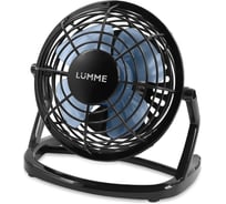 Вентилятор настольный LUMME LU-FN107 черный/голубой 39958