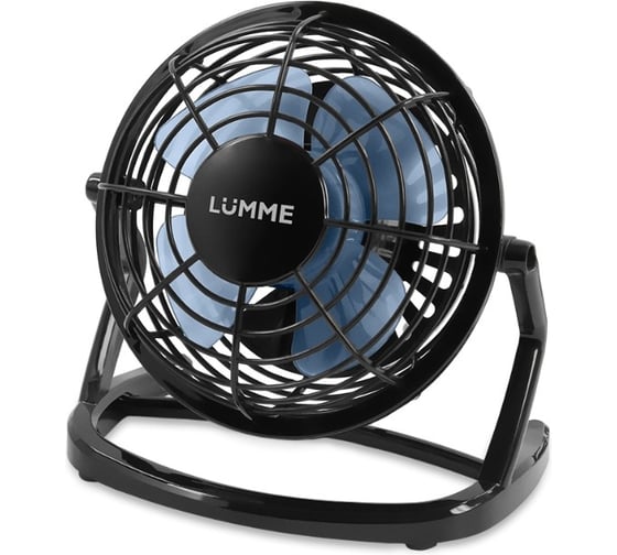 Вентилятор настольный LUMME LU-FN107 черный/голубой 39958