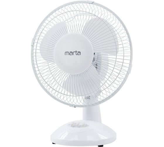 Вентилятор настольный MARTA MT-FN2534 белый/белый 42220
