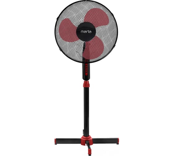Вентилятор напольный MARTA MT-FN2530 черный/красный 39888