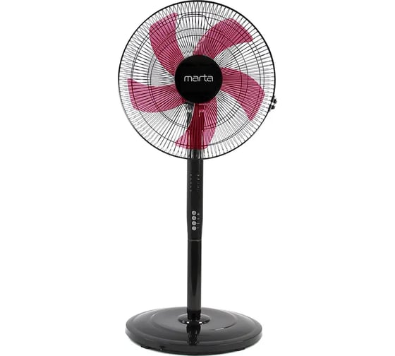 Вентилятор напольный MARTA MT-FN2542 черный/красный 39899