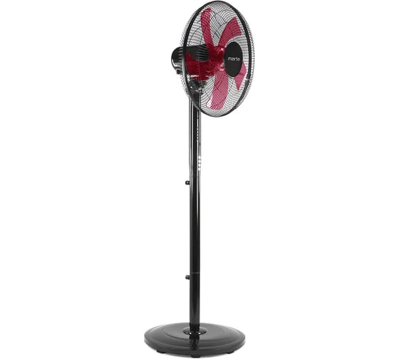 Вентилятор напольный MARTA MT-FN2542 черный/красный 39899