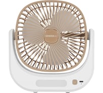 Вентилятор настольный аккумуляторный Centek 1800мАч, 5Вт, 10см, 3 скорости, наклон, таймер 8ч, USB Type-C, LED CT-5041