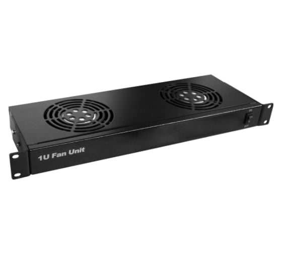 Блок 2-х вентиляторов TWT 19", с подшипниками, без термостата 1U CBB-FANB2-RACK