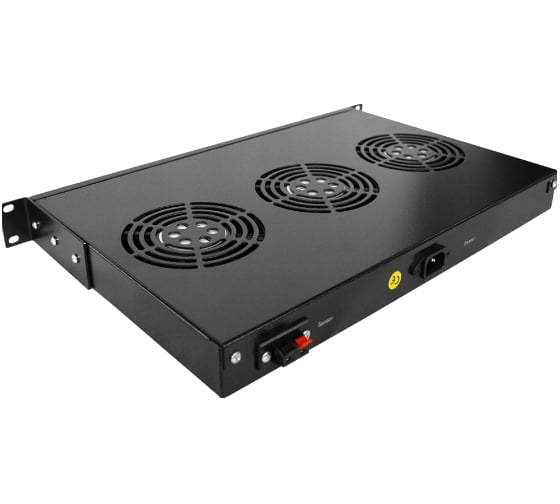 Блок 3-х вентиляторов TWT 19", с подшипниками, с термостатом, 1U TWT-CBB-FANB3-RACK-T