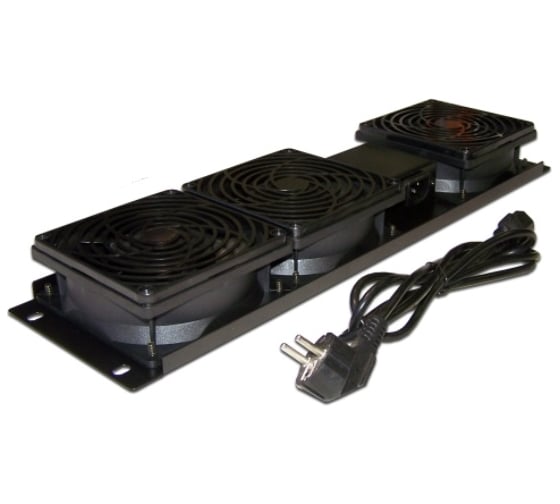 Блок 3-х вентиляторов TWT 19", вертикальный, без термостата, 3U TWT-CB-FANV3-RACK