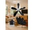 Вентилятор с подсветкой Фарлайт 40 Вт 3 ССТ 2700/4000/6500 K ф520 Е27 черный с ПУ в комплекте FAR000327 6